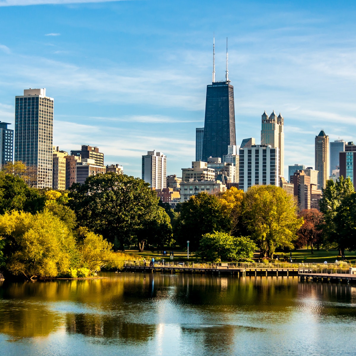 View of Chicago from Lincoln Park