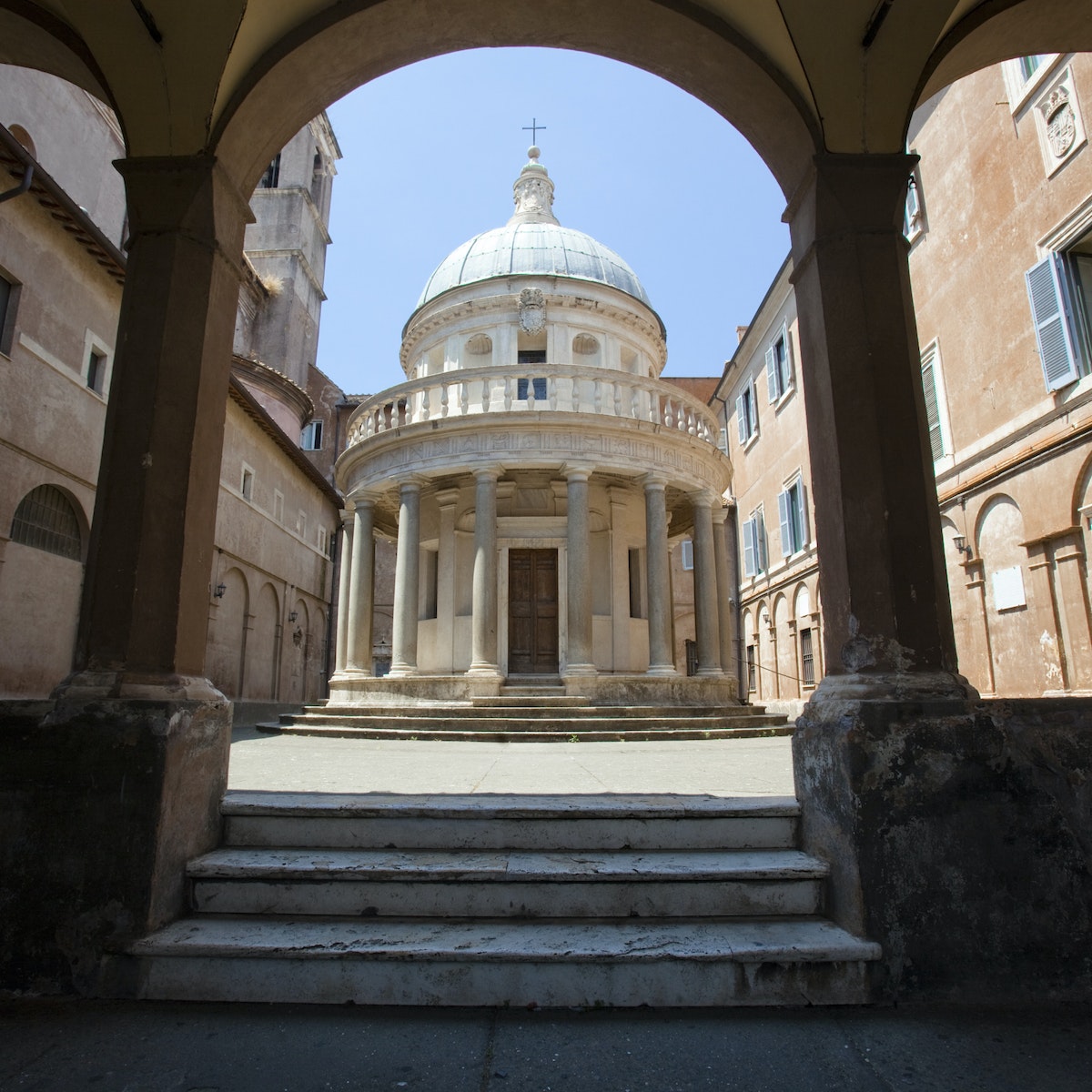 Tempietto (Small Temple) in the courtyard of San Pietro in Montorio, marking the traditional site of St. Peter's martyrdom, Janiculum Hill.