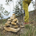 A man stading by a milestone in the mountain
800003018
milestone