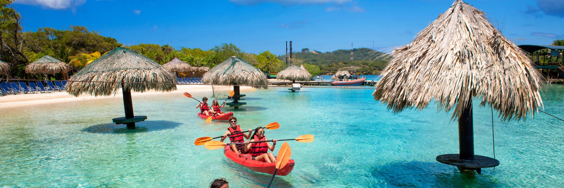 Kayaking in the Caribbean Sea.