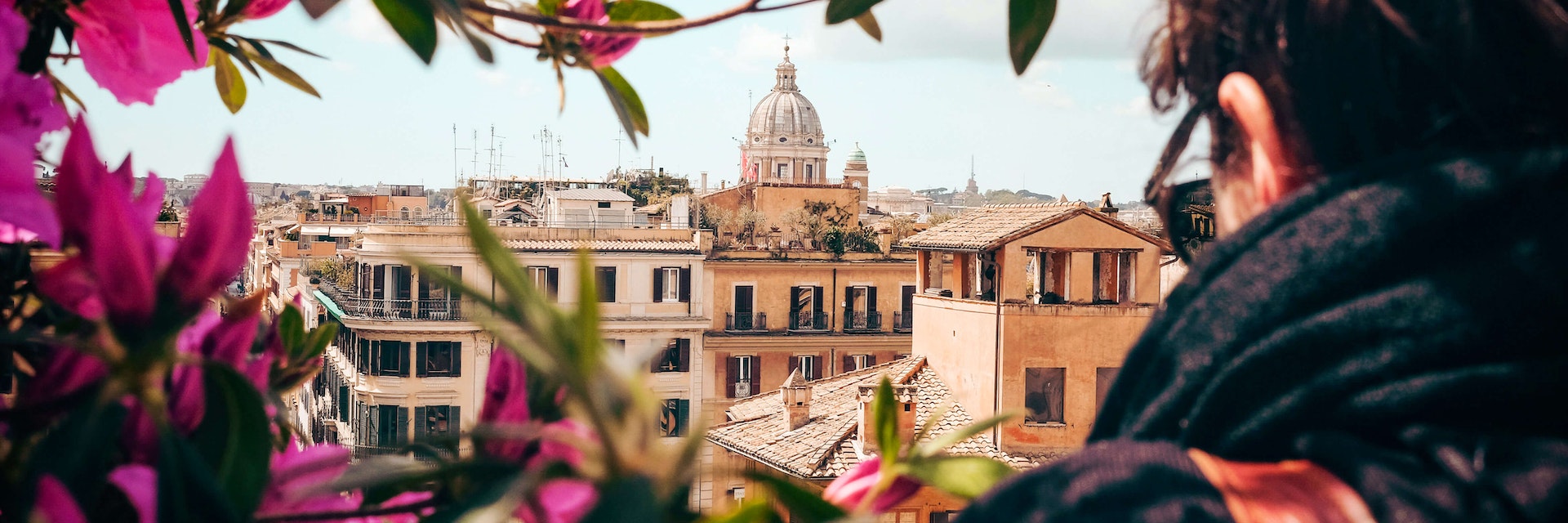 Rome over the shoulder.