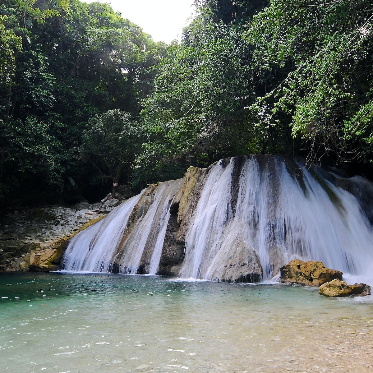 View on the beautiful Rech Falls near Manchioneal Village in Jamaica. This waterfalls are one of the most visited touristic attraction in Portland; Shutterstock ID 1552196666; purchase_order: 65050; job: ; client: ; other:
1552196666