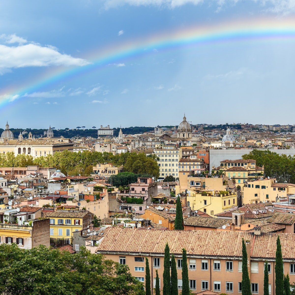 Rainbow over the rooftops of Rome, as seen from Janiculum hill, Terrazza del Gianicolo.
1273983688
aerial, ancient, architecture, building, capital, city, cityscape, culture, day, destination, europe, european, famous, garibaldi, gianicolo, hill, historical, history, italian, italy, janiculum, landmark, landscape, monument, old, piazza, rain, rainbow, roma, rome, sky, skyline, terrazza, tourism, tourist, town, travel, urban, view