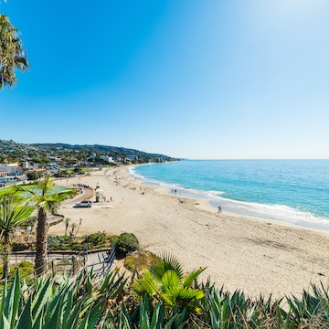 Blue sky over Laguna Beach, California