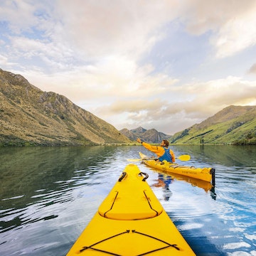 Moke Lake kayakers.